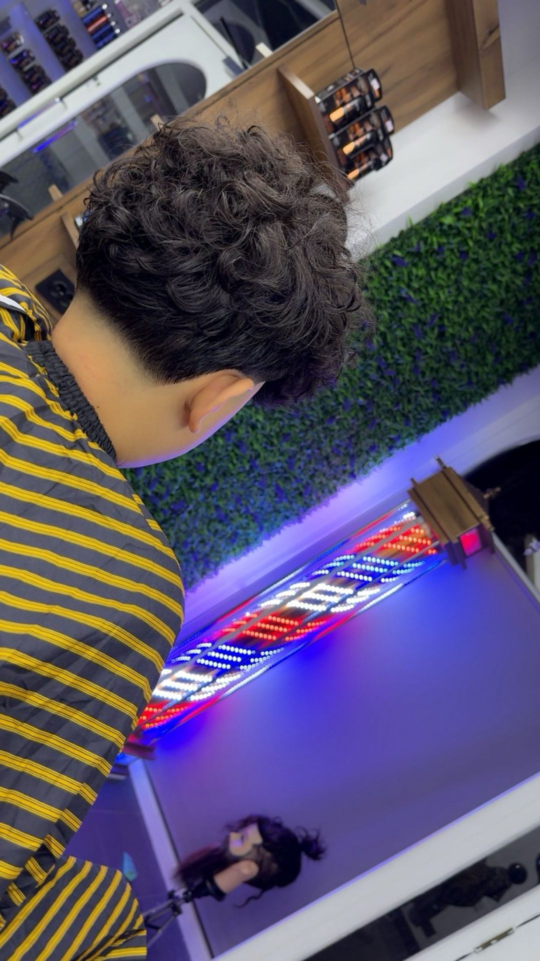 Curly Tapers haircut at MO BARBER